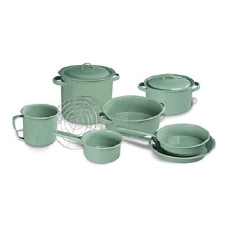 Juego De Ollas De Peltre Menta Con 10 Piezas Juego De Ollas De Peltre Menta Con 10 Piezas