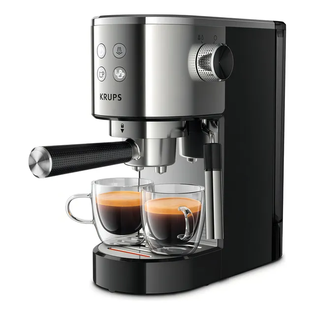 Cafetera Krups Virtuoso XP442 automática negra y inox para cápsulas monodosis 220V