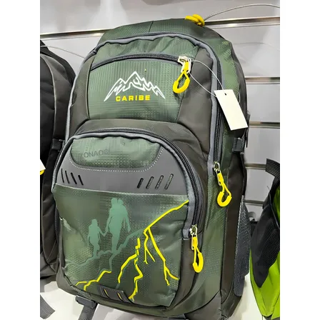 Mochila Grande Trekking Camping 50 Litros Impermeable Color Verde
