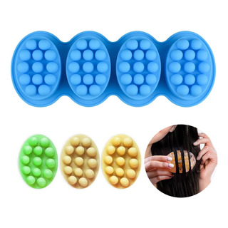 Molde Silicona 4 Cavidades Jabones Masajeadores Terapéuticos Molde Silicona 4 Cavidades Jabones Masajeadores Terapéuticos