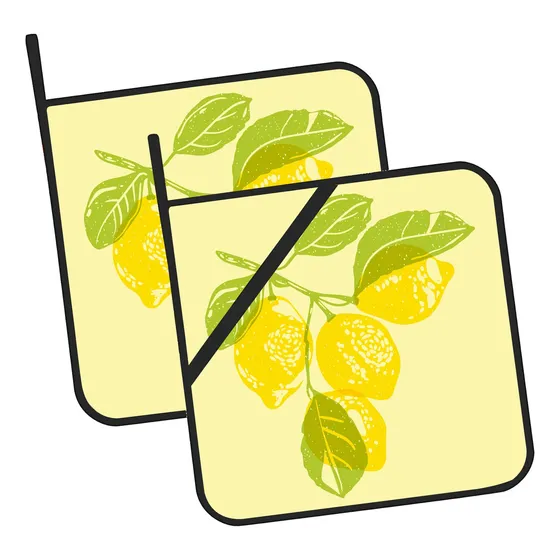 Soporte Para Olla Limon 2 Unidad Cocina Almohadilla Caliente