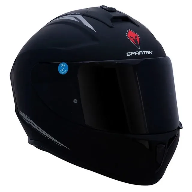 Casco Spartan Draken Solid Moto Certificado Ece Original Negro