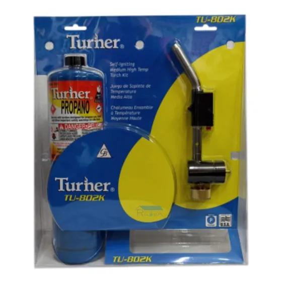 Juego De Soplete Plomero Boquilla Ht-802b Y Propano Turner