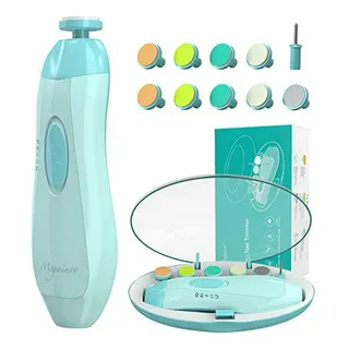 Kit De Lima Eléctrica Para Uñas De Bebé Con Luz Led Y 10 Cab Kit De Lima Eléctrica Para Uñas De Bebé Con Luz Led Y 10 Cab