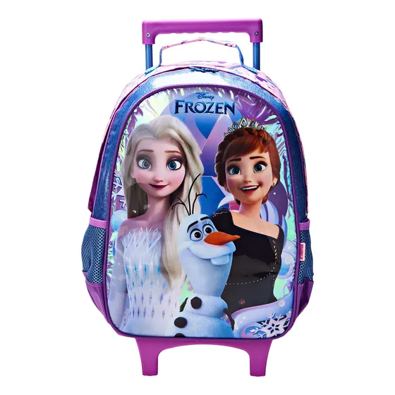 Mochila de rodinhas escolar infantil 40cm Frozen Xeryus