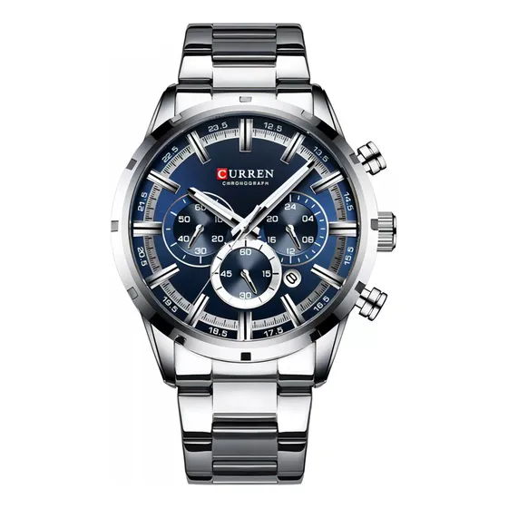 Espetacular Reloj Curren 8355 Color De La Correa Plateado