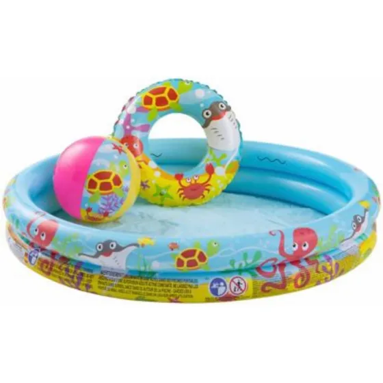 Piscina Inflable Niños Bebés Con Flotador Pelota 122 X 20cm