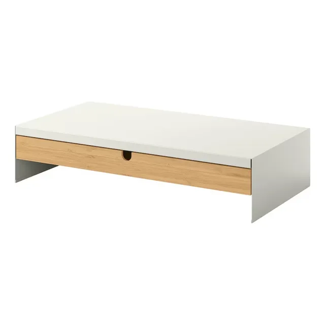Base De Monitor Con Cajón, Blanco