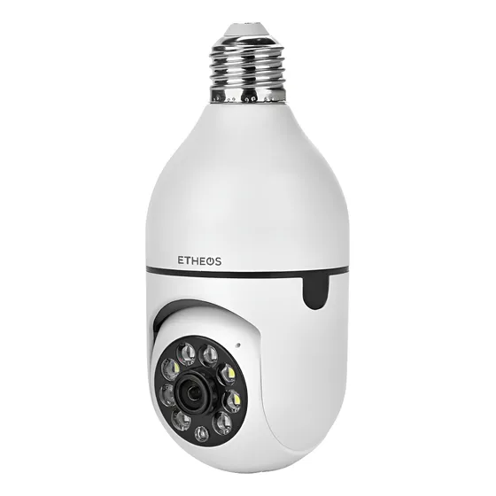 Cámara De Seguridad Formato Lampara Con Rotación E27 Etheos