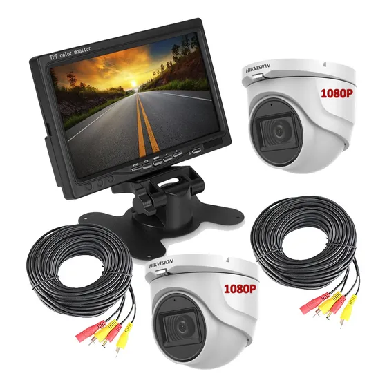 Kit Camara Retroceso Marcha Atras 2 Camaras Camión Casa Rodante Motorhome 12/24v 