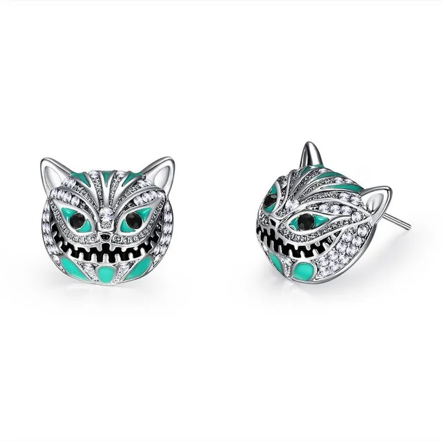 Aretes Gato Cheshire Risón Alicia País Maravillas Mod.163
