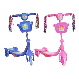 Atentu Patinete Infantil Com Led E Cesto 3 Rodas Cor Rosa Atentu Patinete Infantil Com Led E Cesto 3 Rodas Cor Rosa