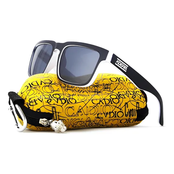 Óculos De Sol Masculino Quadrado Polarizado C Proteção 400uv