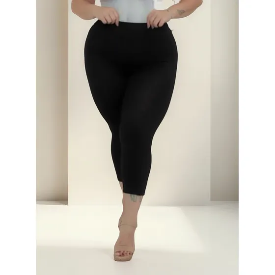 Calças Corsários Plus Size Grosso G1, G2, G3 E G4 Cos Alto