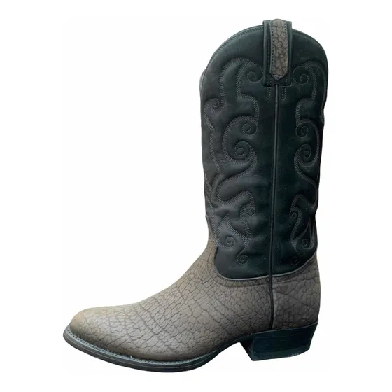 Bota Vaquera Rudel Piel Cuello De Toro Original Hombre 