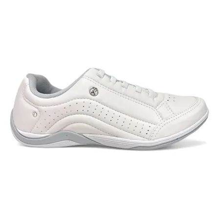 Sapato Feminino Tênis Ortopédico Esporão E Facite Original White Liso 33