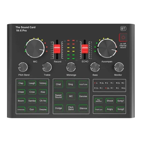 Consola De Sonido Usb V9x Pro Mixer Bluetooth Portatil  