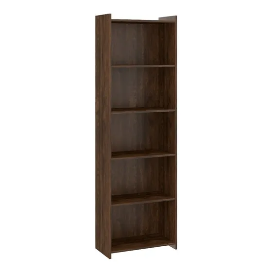 Mueble Librero/estante Alto De 5 Niveles Castaño 0700.84 Color Marrón Oscuro
