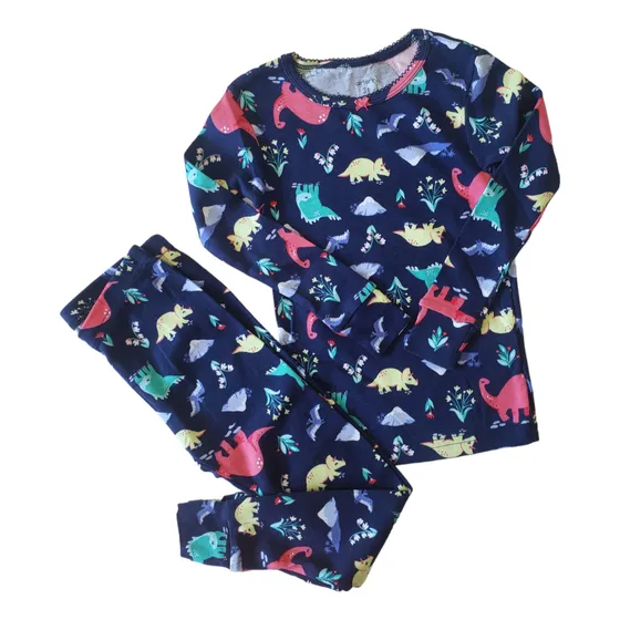 Pijama Carter's Manga Larga Niña Dinosaurio Talle 3 Años 