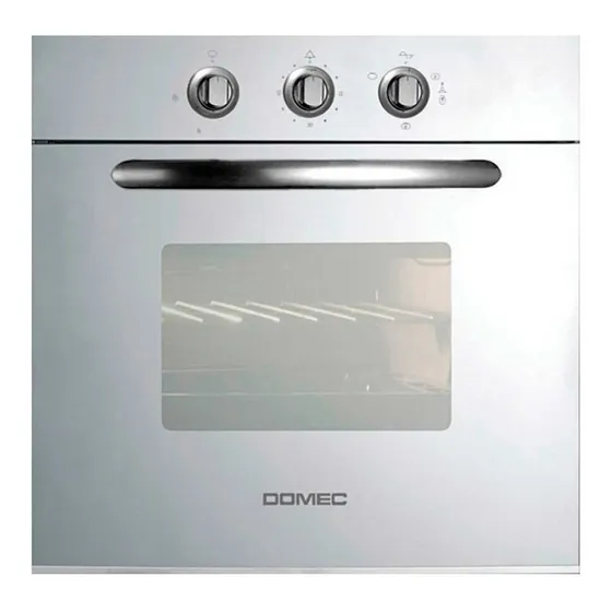 Horno empotrable a gas con grill eléctrico (Multigas) Domec H18 Reflex 56.5L plateado 220V