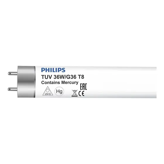 Tubo Fluorescente Germicida Philips Ultravioleta 36w Uv-c
