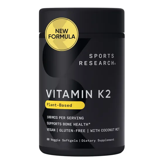 Suplemento Sports Research Vitamina K2 Mk7 100 Mcg 60 Cápsul