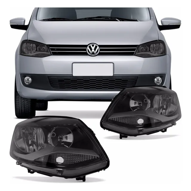 Par Farol Fox G2 2010/2014 Foco Duplo Máscara Negra
