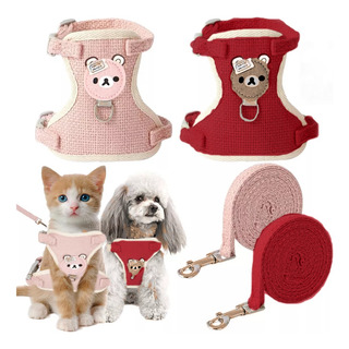 Set 2 Pechera Arnés Muy Cómodo Con Correa Para Perro O Gato Set 2 Pechera Arnés Muy Cómodo Con Correa Para Perro O Gato