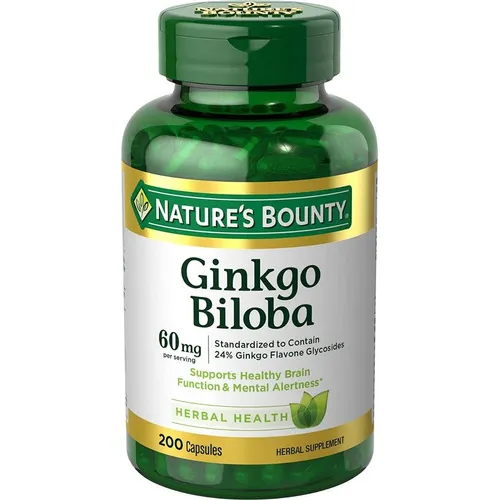 Ginkgo Biloba  Natures Bounty 60 Mg, 200 Cápsulas Sabor N/a
