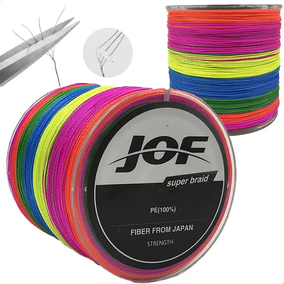 Línea Trenzada Cuerda Pesca Jof 500 Mts 10 22 30 40 50 Lb