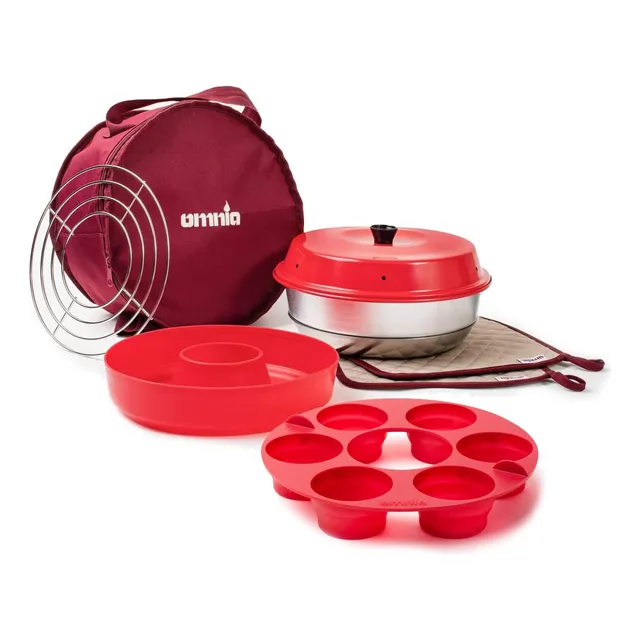 Omnia Kit Horno Anillo Para Magdalena Molde Silicona Rejilla