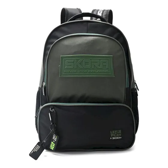 Mochila Espalda Skora Cromatico Bicolor Con Llavero 45cm 18