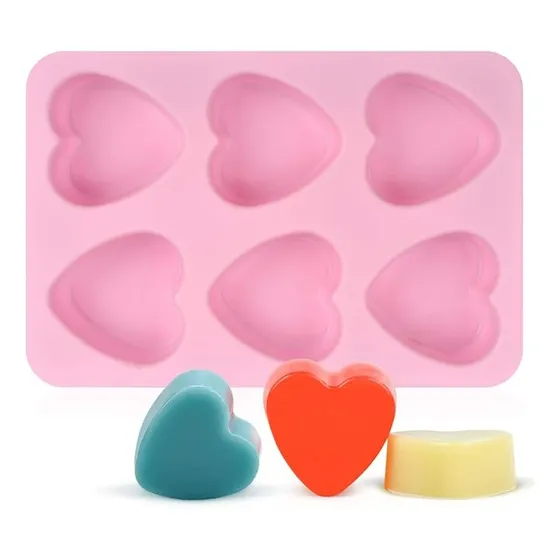 Moldes De Silicon Con Forma De Corazón Hornear 6 Cavidades