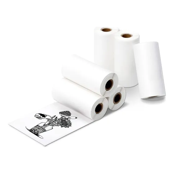 5 Rollos De Papel Térmico Para Mini Impresora 55mm Gato X5