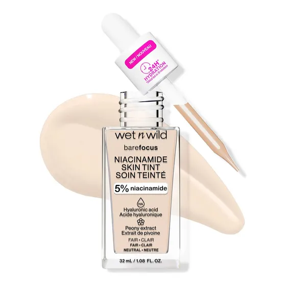 Base de maquillaje líquida Wet n Wild Niacinamide Skin Tint tono nude - 32mL
