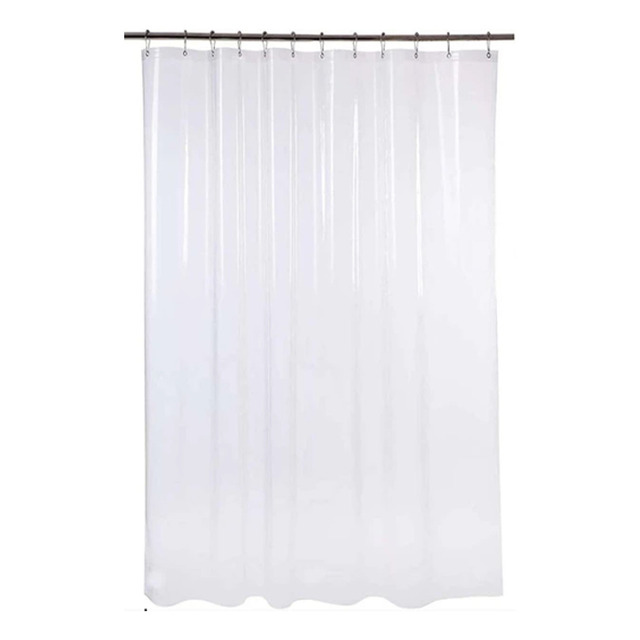 1 Cortina Box Banheiro Pvc Transparente Antimofo Ilhós 1,95 1 Cortina Box Banheiro Pvc Transparente Antimofo Ilhós 1,95