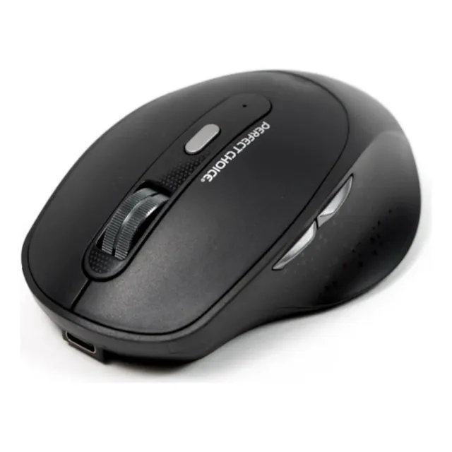 Mouse Optico Inalambrico Recargable Silencioso Pc-045144 Color Negro