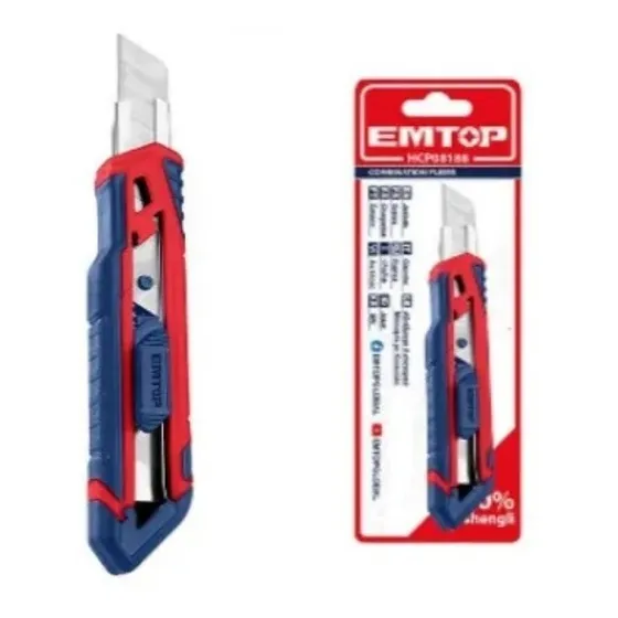 2cuchilla Retractil, (exacto) 7¨ Hoja De Corte 4¨ 18mm Emtop