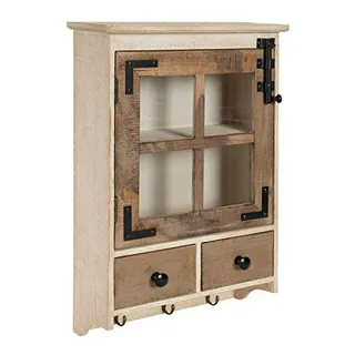 Gabinete De Pared Decorativo Estilo Granja, Rústico Marrón Y Gabinete De Pared Decorativo Estilo Granja, Rústico Marrón Y