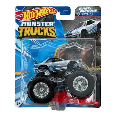 Carrinho Hot Wheels Monster Truck Brinquedo com Rodas Coloridas Estampas e Visuais Aleatórios