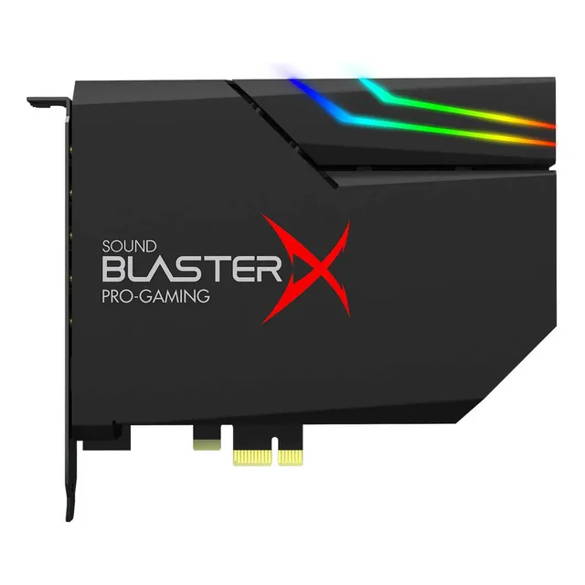 Creative Sound Blasterx Ae-5 Plus Sabre32-class Hi-res 32-bit/384 Khz Pcie Gaming Sound Card And Dac With Dolby Digital And Dts, Xamp Discrete Headphone Bi-amp, Up To 122db Snr, Rgb Lighting System