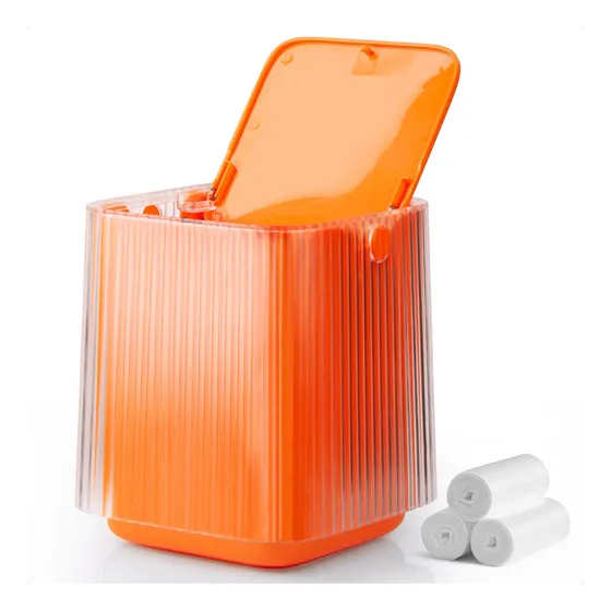 Papelera Escritorio 5.6  Largo X Ancho 7  Alto Naranja 2.5 L