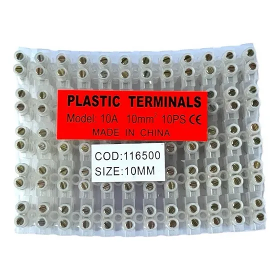 Regleta De Conexión Pvc 10mm2 - 10 Amper Pack 10 Unidades