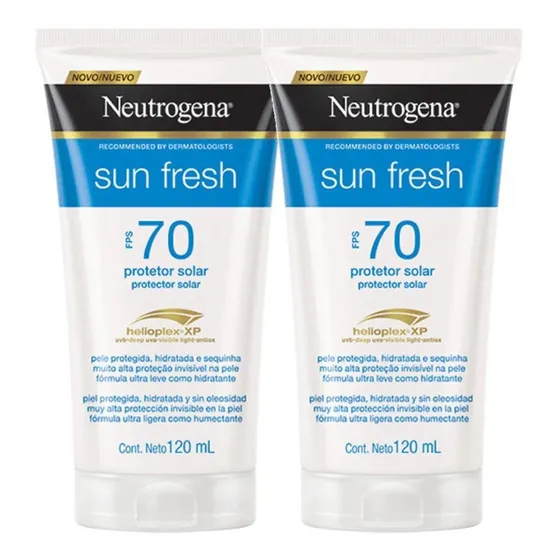 Kit C/2 Protet. Solar Neutrogena Sun Fresh Corpo Fps70 120ml