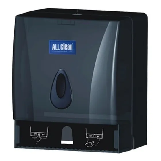 Dispensador De Papel De Rollo Y Servilletas Negro All Clean