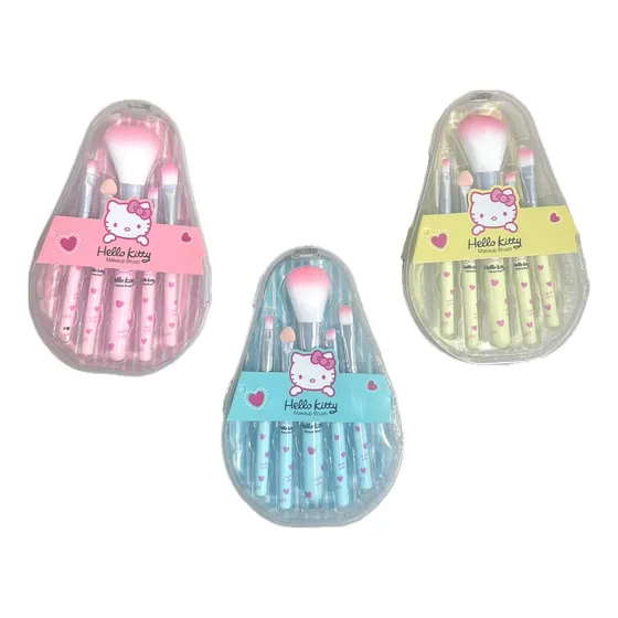 Set De Brochas De Maquillaje Kawaii Hello Kitty