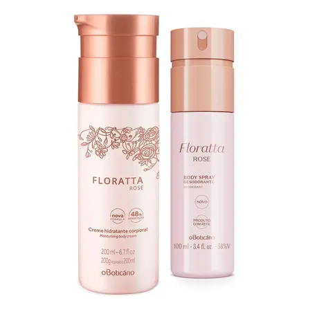 Combo Floratta Rose: Body Spray 100ml + Creme Corporal 200ml