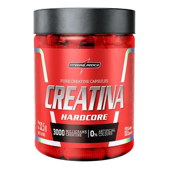 Creatina Integralmedica 100% Pura 60 Cápsulas - Aumento de Resistência e Desempenho para Atletas e Treinos Intensos