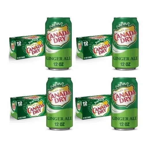 4 Paq. Refresco 12 Pack Canada Dry Ginger Ale (355ml C/lata)