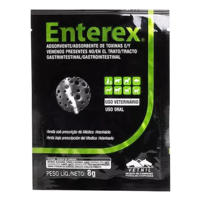 Enterex Sachê 8 Gramas - Vetnil Carvão Ativado